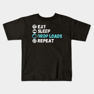 Eat Sleep Drop Loads Repeat Kids T-Shirt